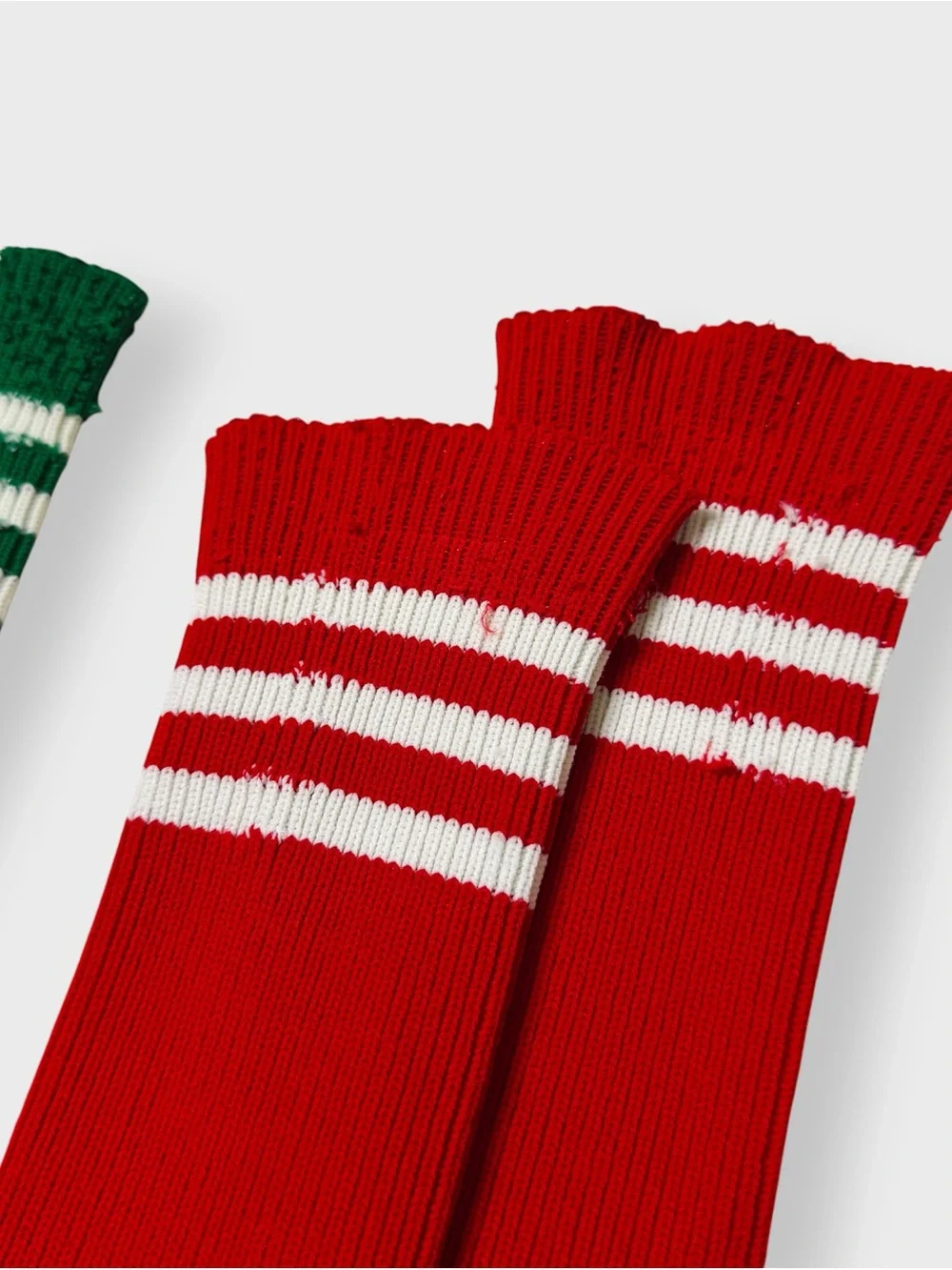 Vintage 70s 80s Twin City Soccer Socks Lot of 3, Tube Knee High 3 Stripes adidas